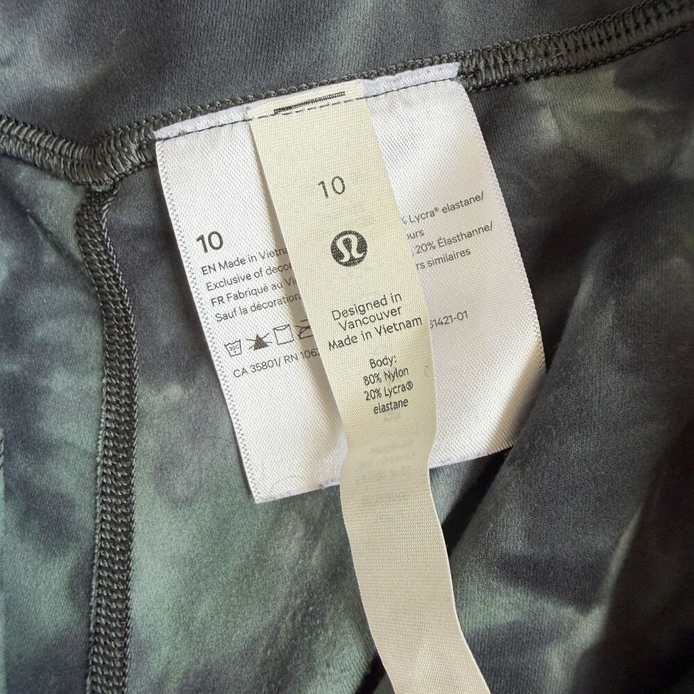 Lululemon Align HR Pant 25” Diamond Dye Silver Blue Tie Water Size 10 - Picture 5 of 5